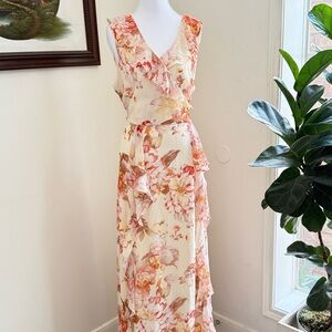 Karl Lagerfeld Floral Sleeveless Maxi Dress SZ 16